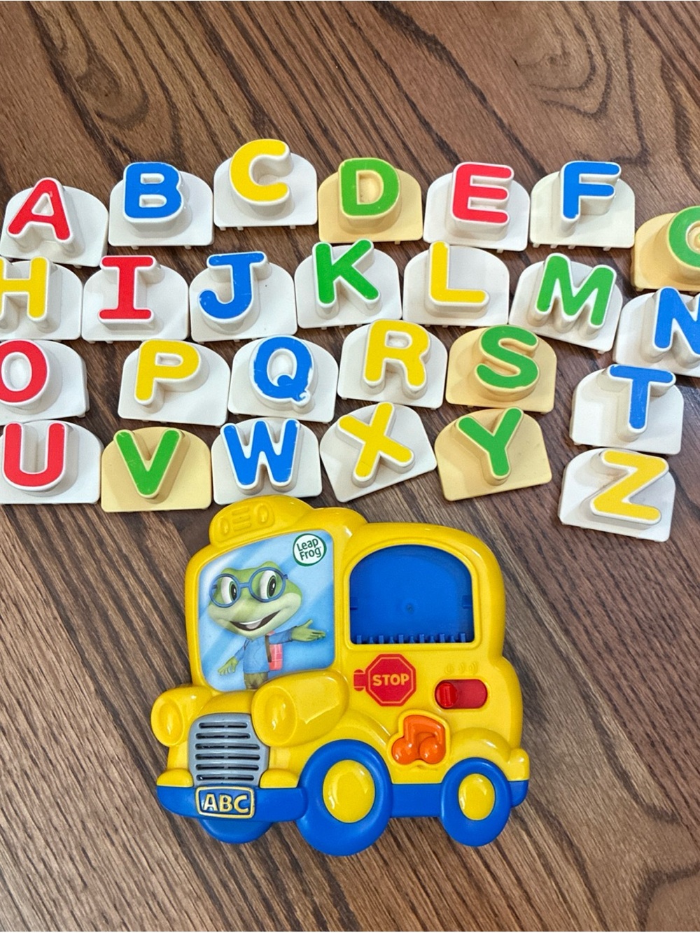 LeapFrog Fridge Phonics Magnetic Alphabet ABC SCHOOL BUS Tad Letters  Tested